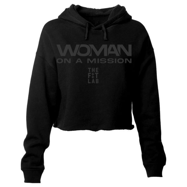 WOMAN ON A MISSION - WOMEN'S CROP HOODIE - $MDTKBP$ Thumbnail